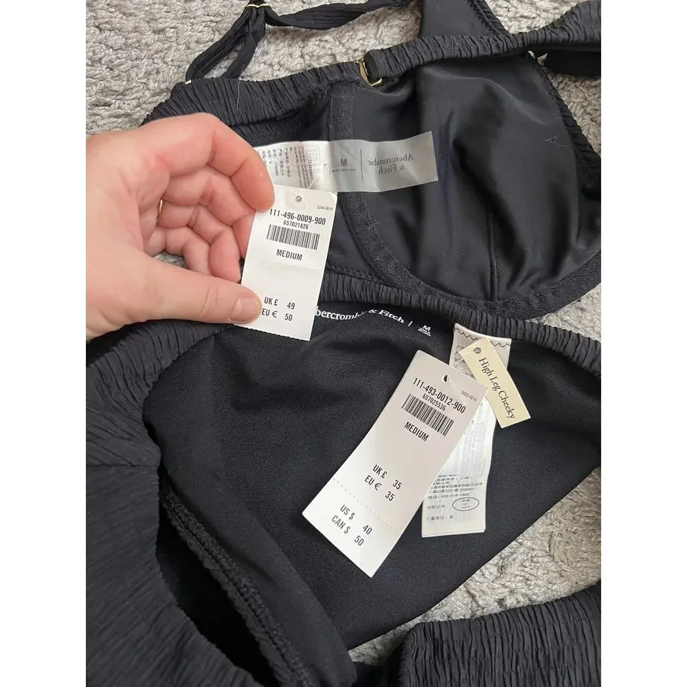Abercrombie & Fitch High Apex Underwire Bikini Top & High Leg Cheeky Bottom